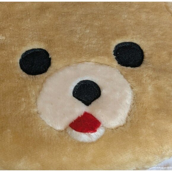 House of Lloyd Teddy Pillow Plush Bear Time Mat Cushion Face Seat Round Head Vtg - Picture 9 of 10
